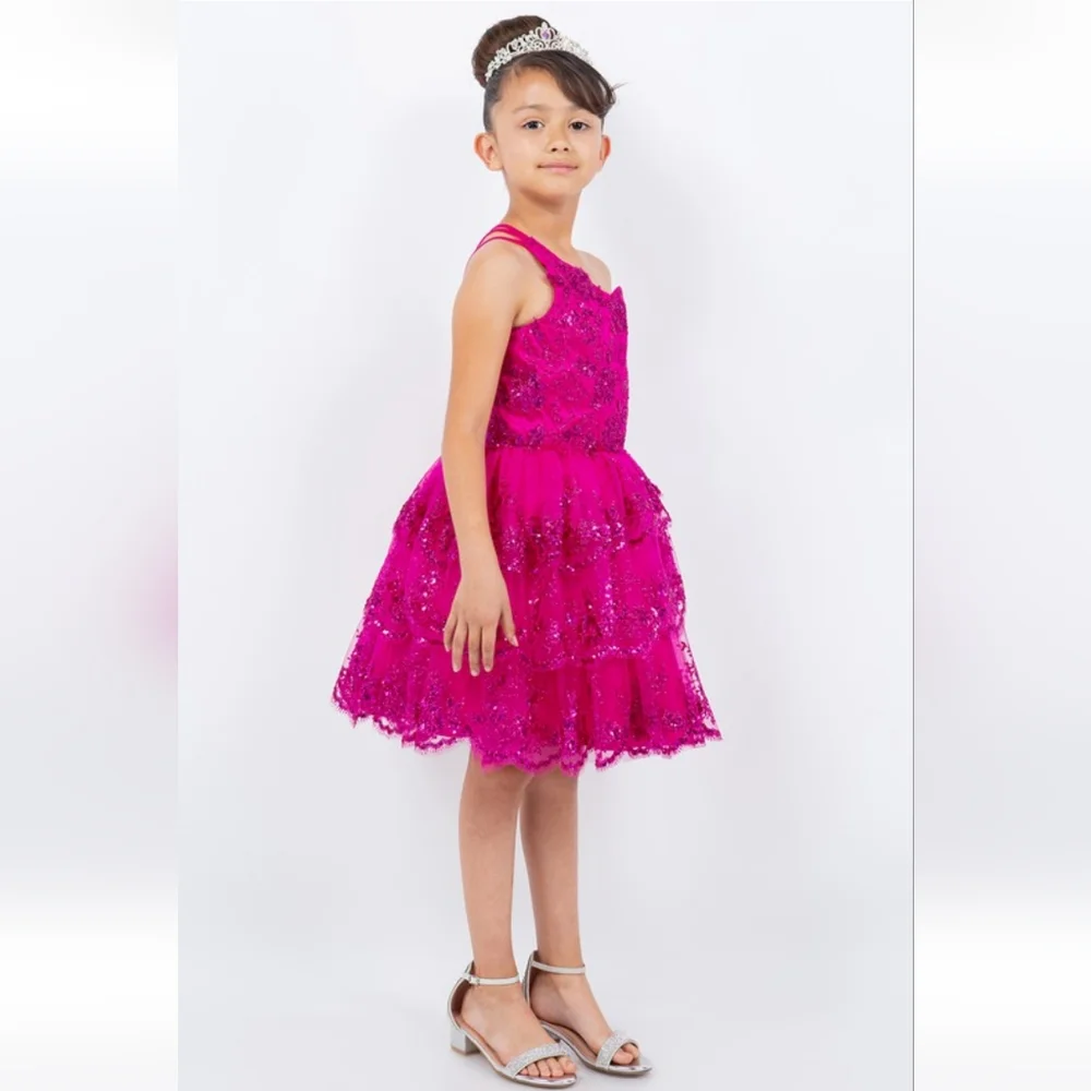 ONE SHOULDER SEQUIN PARTY DRESS